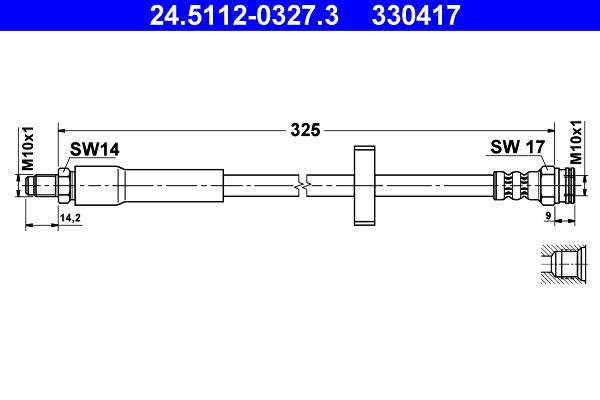 ATE Gumifékcső 24.5112-0327.3_ATE