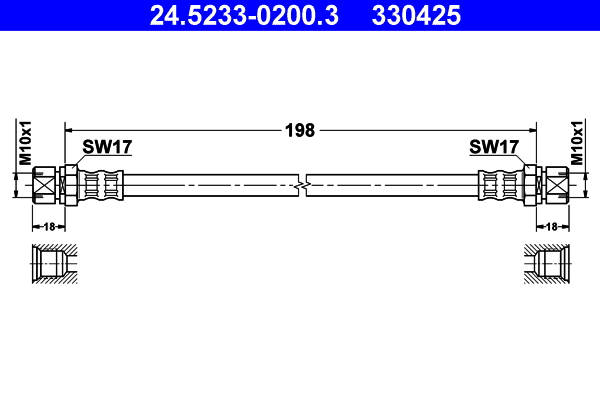 ATE Gumifékcső 24.5233-0200.3_ATE