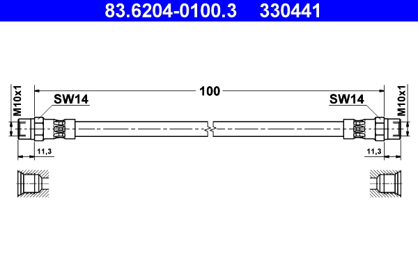 ATE Gumifékcső 83.6204-0100.3_ATE