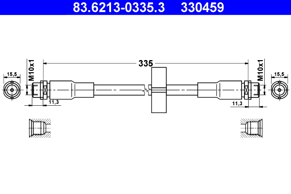 ATE Gumifékcső 83.6213-0335.3_ATE