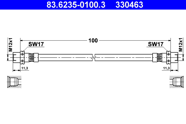 ATE Gumifékcső 83.6235-0100.3_ATE