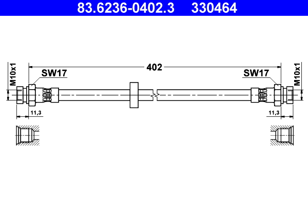 ATE Gumifékcső 83.6236-0402.3_ATE