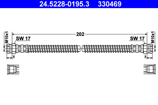 ATE Gumifékcső 24.5228-0195.3_ATE