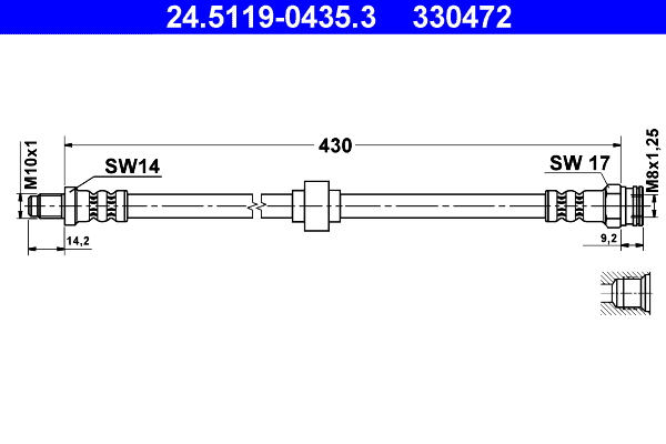 ATE Gumifékcső 24.5119-0435.3_ATE