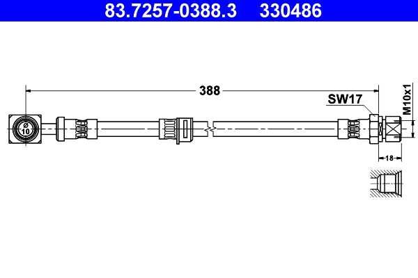 ATE Gumifékcső 83.7257-0388.3_ATE