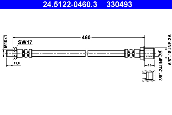 ATE Gumifékcső 24.5122-0460.3_ATE