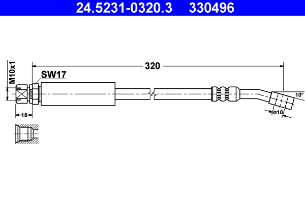 ATE Gumifékcső 24.5231-0320.3_ATE