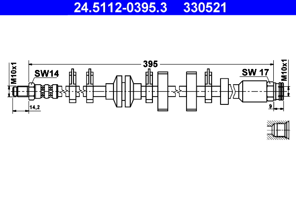 ATE Gumifékcső 24.5112-0395.3_ATE