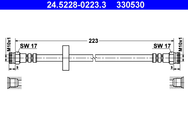 ATE Gumifékcső 24.5228-0223.3_ATE