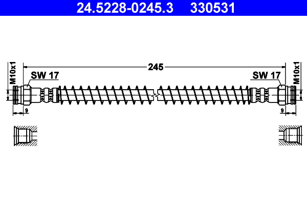 ATE Gumifékcső 24.5228-0245.3_ATE