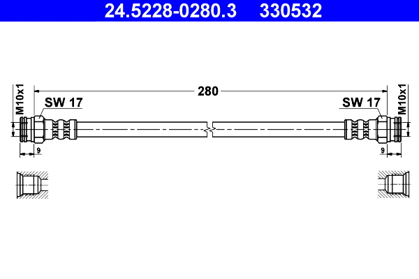 ATE Gumifékcső 24.5228-0280.3_ATE