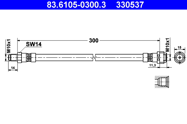 ATE Gumifékcső 83.6105-0300.3_ATE