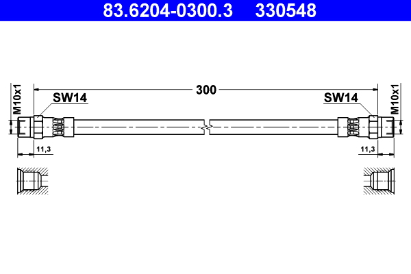 ATE Gumifékcső 83.6204-0300.3_ATE