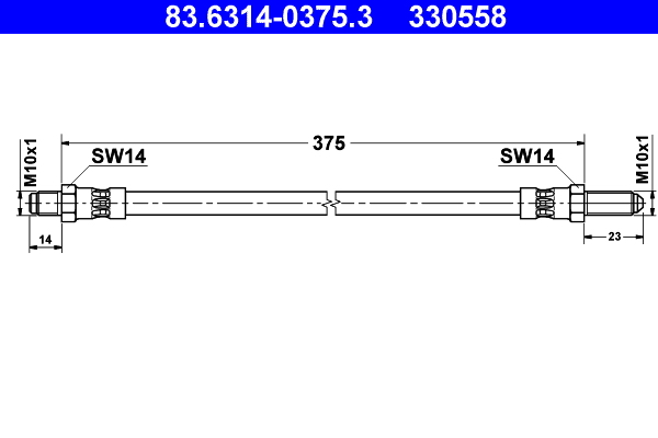 ATE Gumifékcső 83.6314-0375.3_ATE