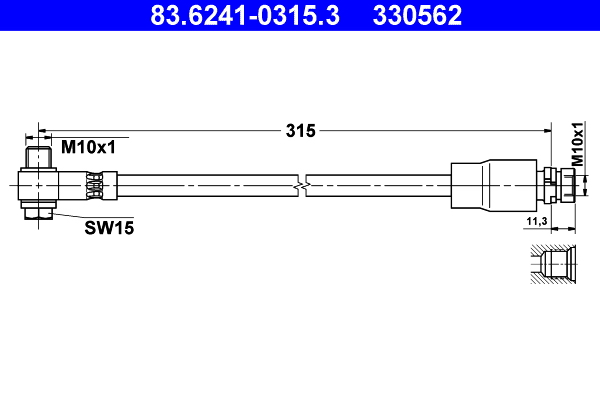 ATE Gumifékcső 83.6241-0315.3_ATE