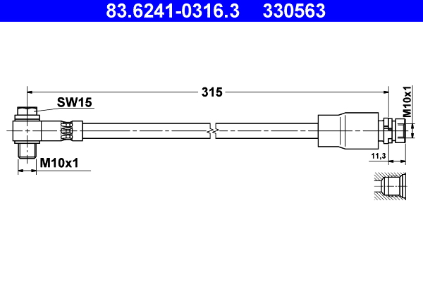 ATE Gumifékcső 83.6241-0316.3_ATE