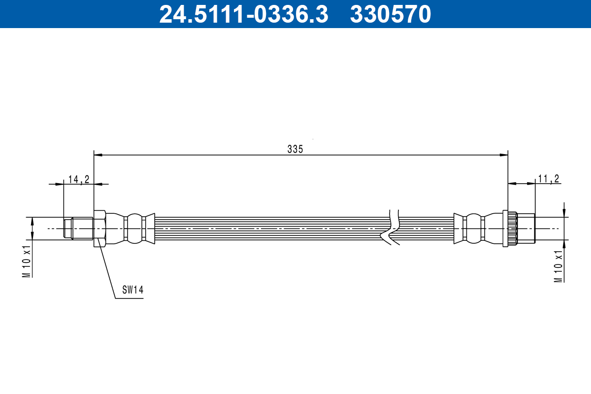 ATE Gumifékcső 24.5111-0336.3_ATE