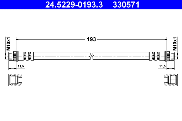 ATE Gumifékcső 24.5229-0193.3_ATE