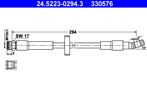 ATE Gumifékcső 24.5223-0294.3_ATE