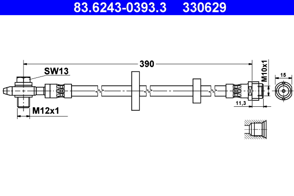 ATE Gumifékcső 83.6243-0393.3_ATE