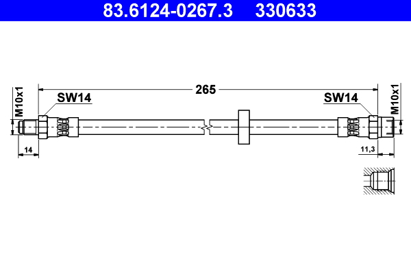 ATE Gumifékcső 83.6124-0267.3_ATE