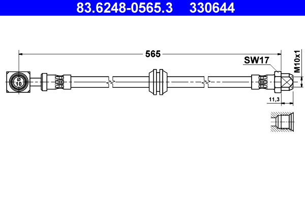 ATE Gumifékcső 83.6248-0565.3_ATE