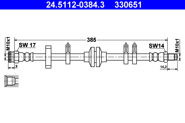 ATE Gumifékcső 24.5112-0384.3_ATE