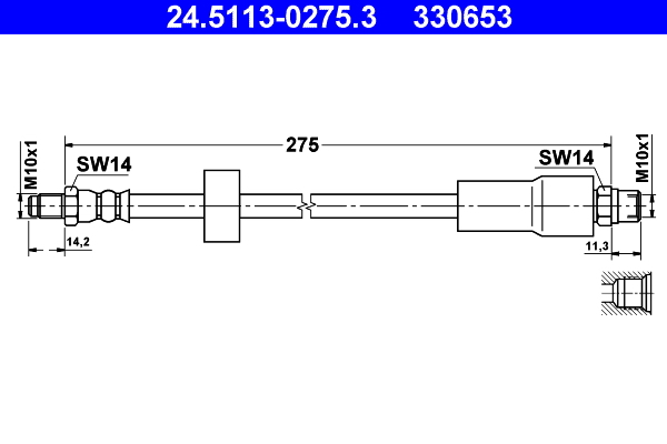 ATE Gumifékcső 24.5113-0275.3_ATE