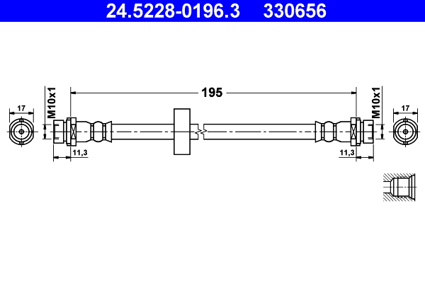 ATE Gumifékcső 24.5228-0196.3_ATE