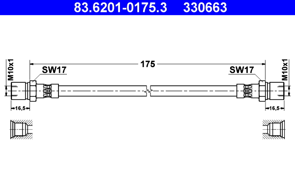 ATE Gumifékcső 83.6201-0175.3_ATE