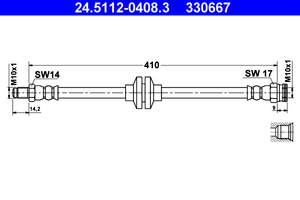 ATE Gumifékcső 24.5112-0408.3_ATE