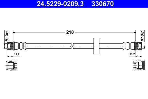 ATE Gumifékcső 24.5229-0209.3_ATE