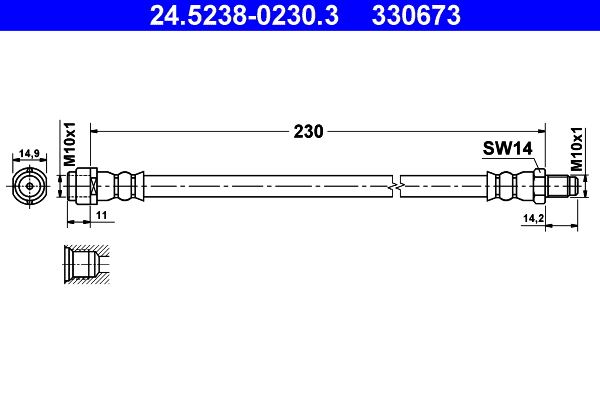 ATE Gumifékcső 24.5238-0230.3_ATE