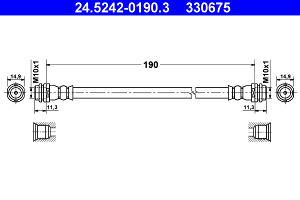 ATE Gumifékcső 24.5242-0190.3_ATE