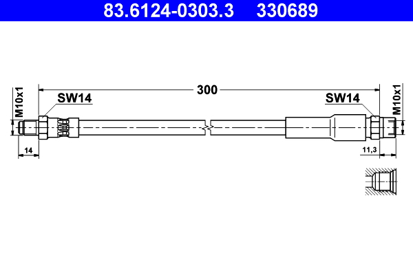 ATE Gumifékcső 83.6124-0303.3_ATE