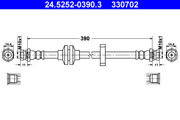 ATE Gumifékcső 24.5252-0390.3_ATE