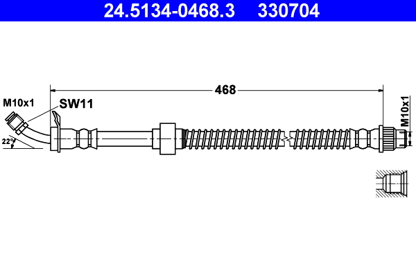 ATE Gumifékcső 24.5134-0468.3_ATE