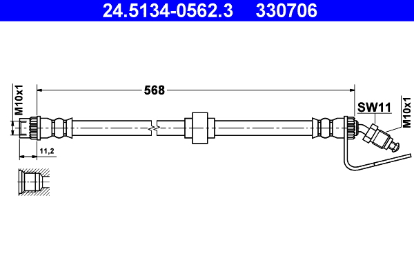 ATE Gumifékcső 24.5134-0562.3_ATE