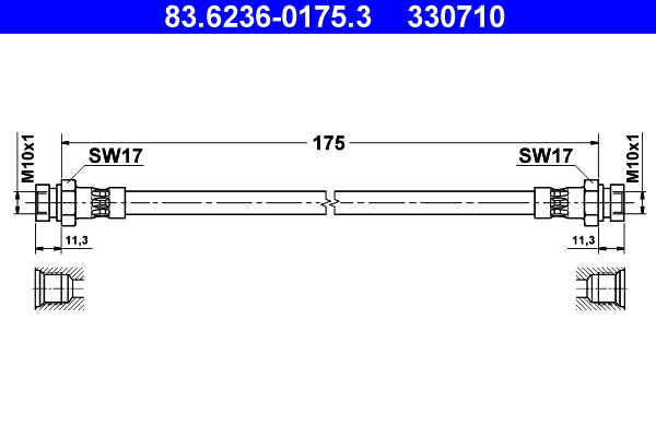 ATE Gumifékcső 83.6236-0175.3_ATE