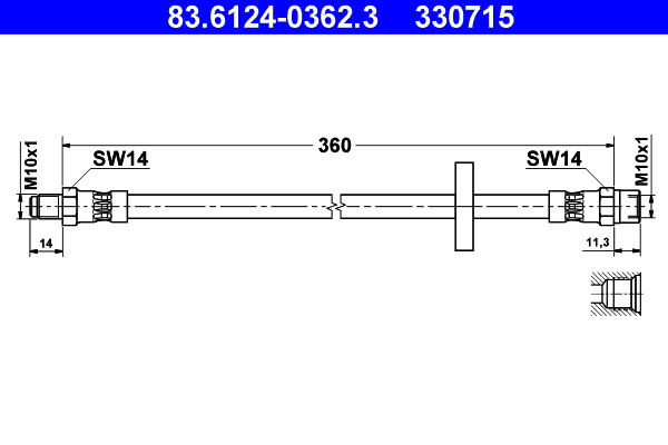 ATE Gumifékcső 83.6124-0362.3_ATE