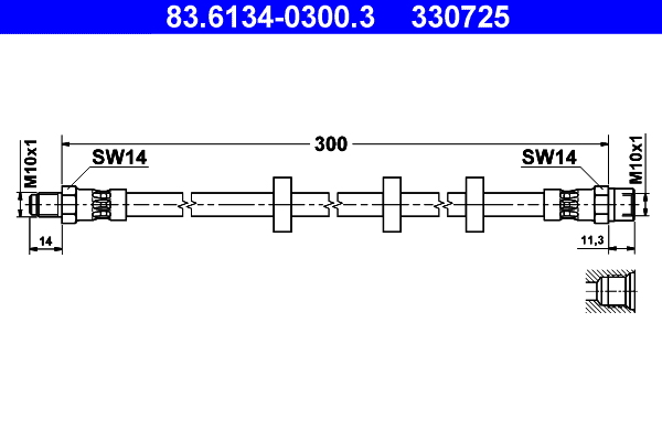 ATE Gumifékcső 83.6134-0300.3_ATE