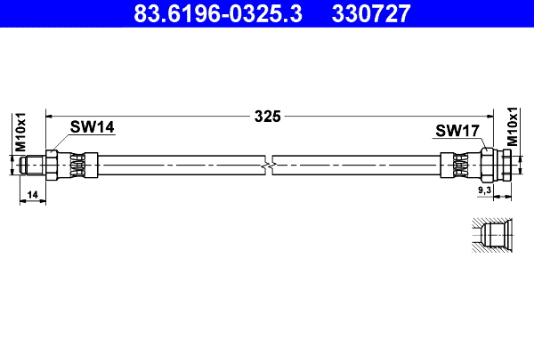 ATE Gumifékcső 83.6196-0325.3_ATE