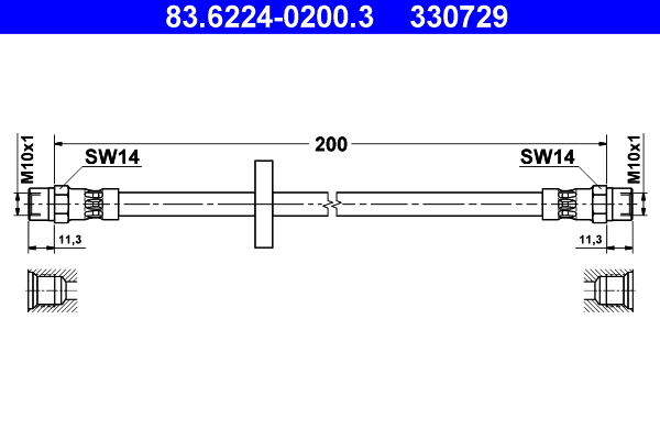 ATE Gumifékcső 83.6224-0200.3_ATE