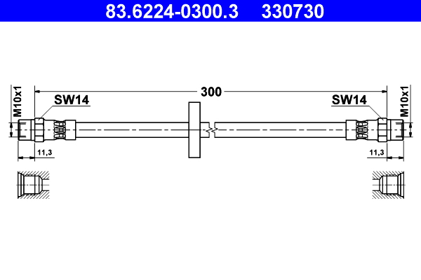 ATE Gumifékcső 83.6224-0300.3_ATE