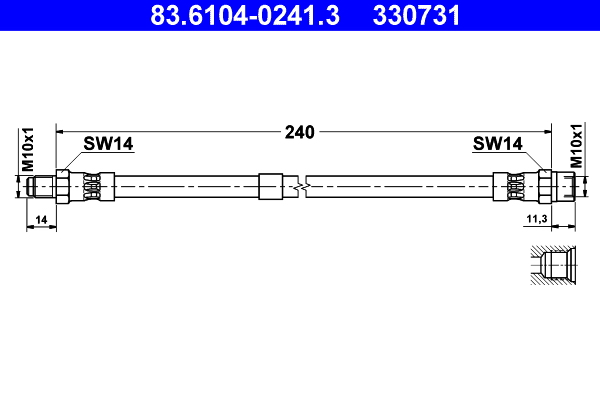 ATE Gumifékcső 83.6104-0241.3_ATE