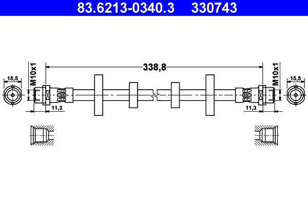 ATE Gumifékcső 83.6213-0340.3_ATE