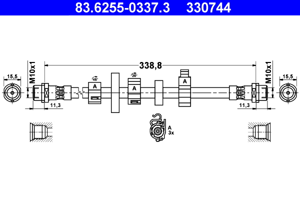 ATE Gumifékcső 83.6255-0337.3_ATE