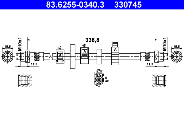 ATE Gumifékcső 83.6255-0340.3_ATE