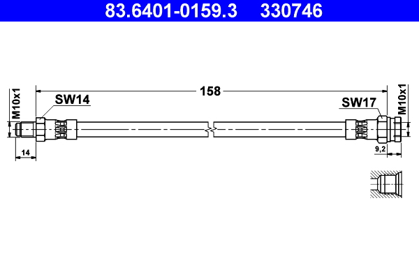 ATE Gumifékcső 83.6401-0159.3_ATE