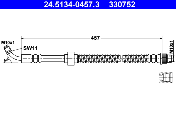 ATE Gumifékcső 24.5134-0457.3_ATE